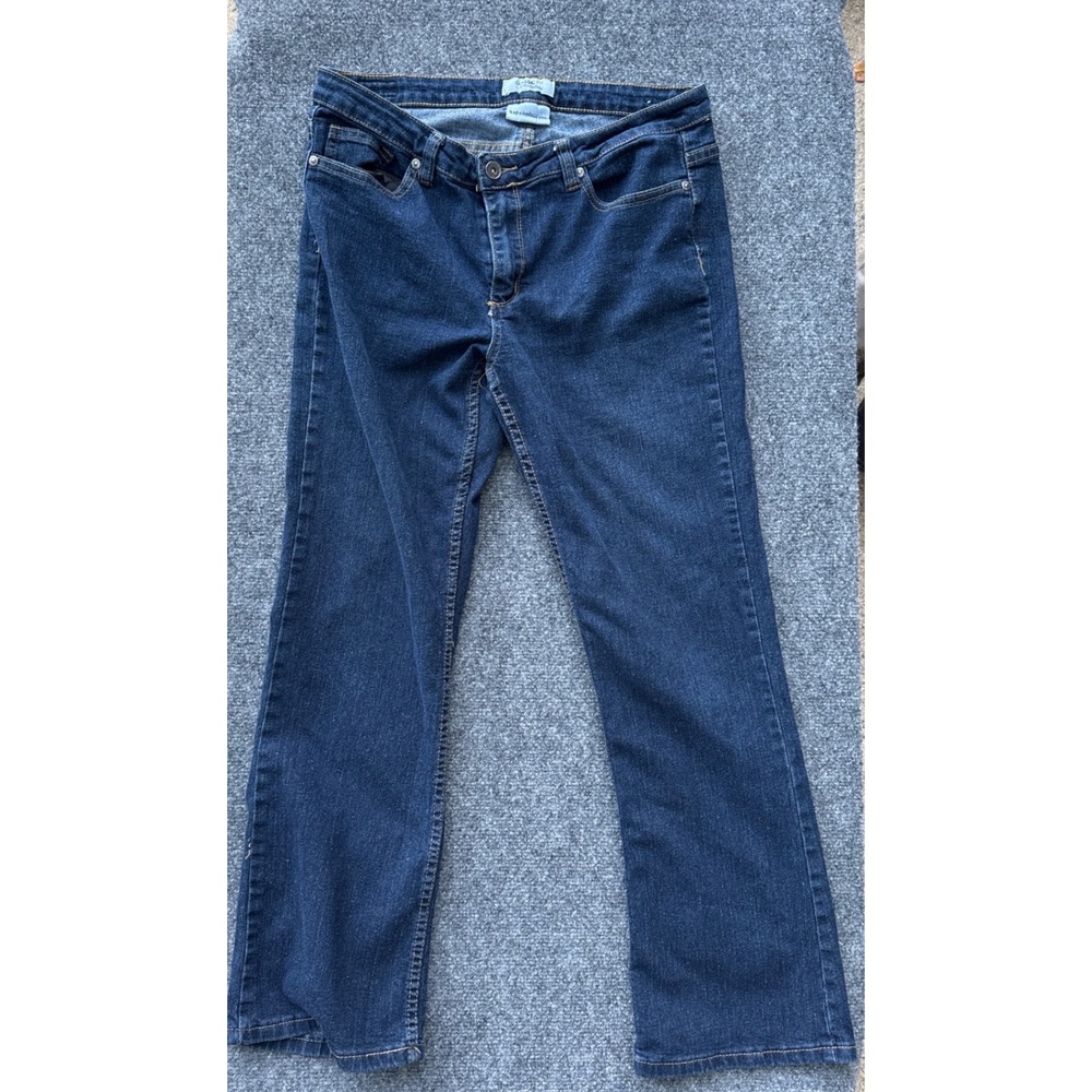 Liz Claiborne Classic Fit Straight Leg Jeans Dark Wash Indigo Blue Womens 32x30